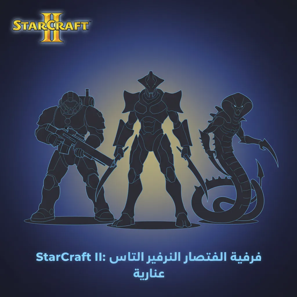 مشهد تنافسي في StarCraft II: مباراة 1 ضد 1، شعارات Protoss/Zerg/Terran، رموز الرهانات، وشعارات IEM وGSL وDreamHack