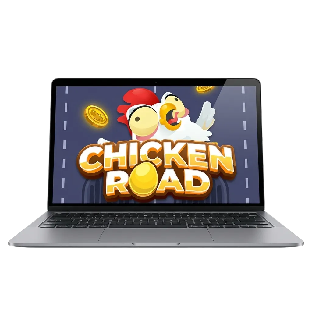 لقطة من لعبة Chicken Road على MegaPari تُظهر فرخة تعبر طريق مزدحم في كازينو أونلاين مخصص للاعبين في مصر