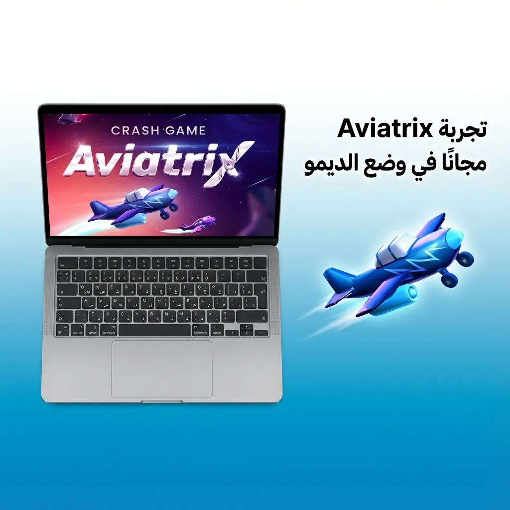 لاعب أمام شاشة لعبة Aviatrix مع رسائل تذكير بحدود الميزانية والتحذير من مخاطر الإدمان والقمار