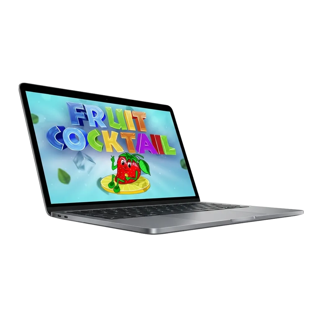 واجهة لعبة MegaPari Fruit Cocktail مع فواكه ملوّنة وعرض بونص 100% حتى 5,000 جنيه مصري للاعبين في مصر