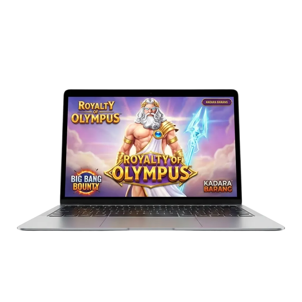 واجهة لعبة Royalty of Olympus على MegaPari بعلم مصر ونص يبرز بونص ترحيبي 100% حتى 5000 جنيه مصري